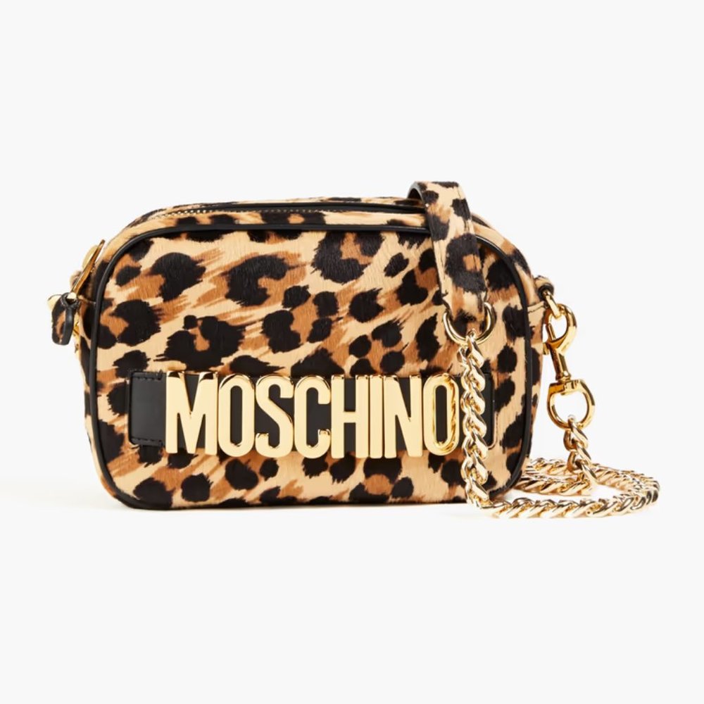 New MOSCHINO Leopard-Print Shoulder Bag